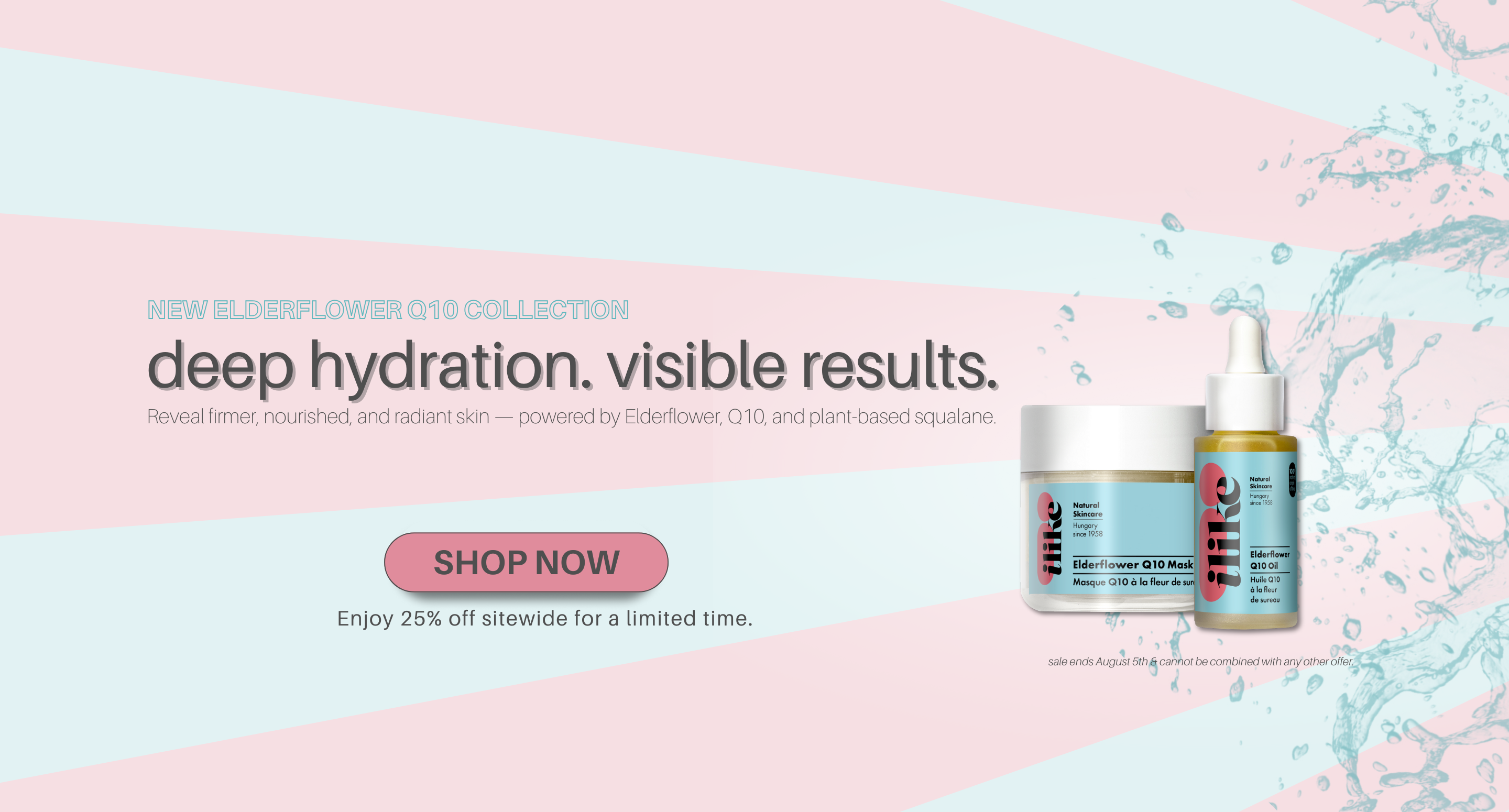Elderflower Q10 Collection ilike Organics Canada July 2025 Sale