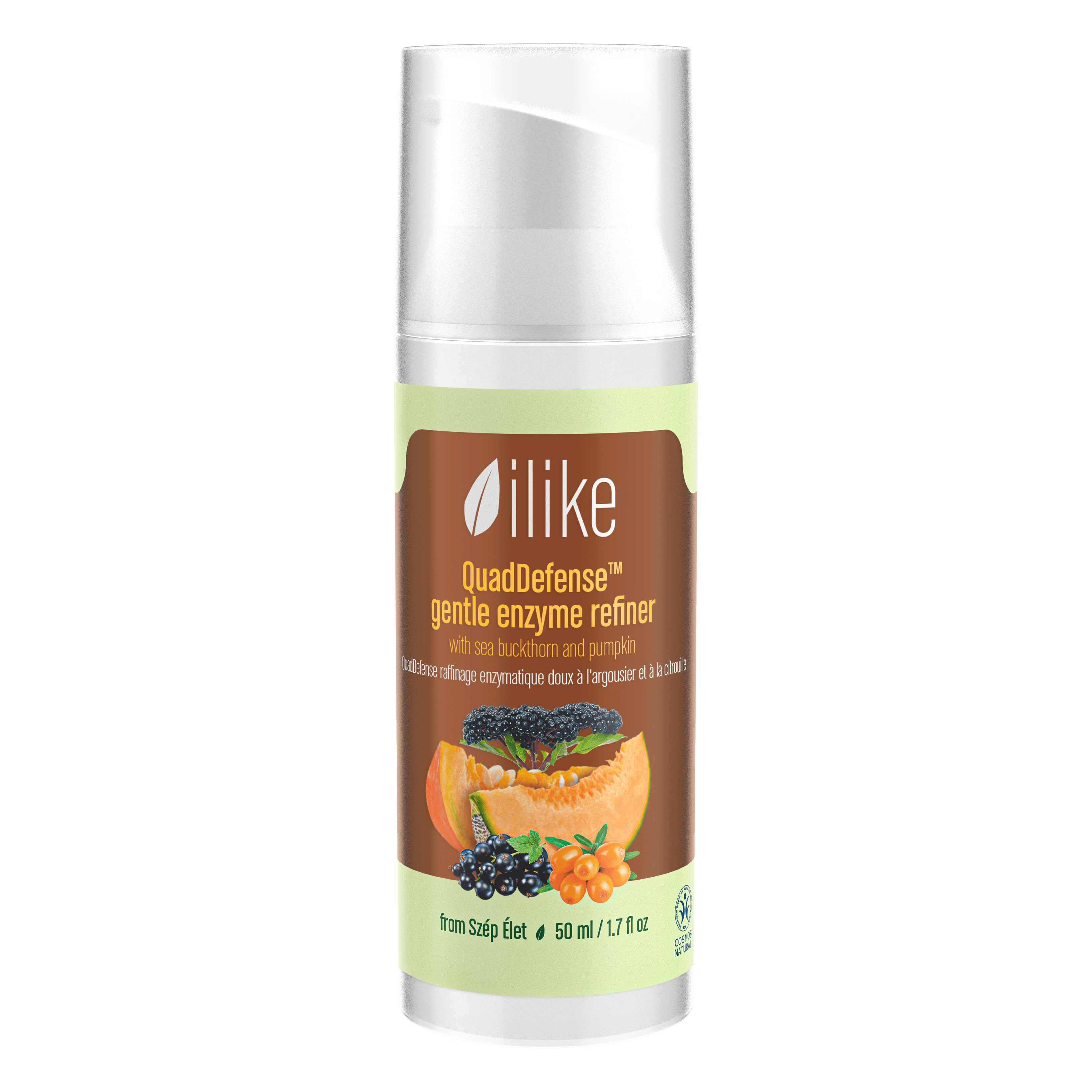 ilike Organics QuadDefense™ Gentle Enzyme Refiner with Sea Buckthorn and Pumpkin